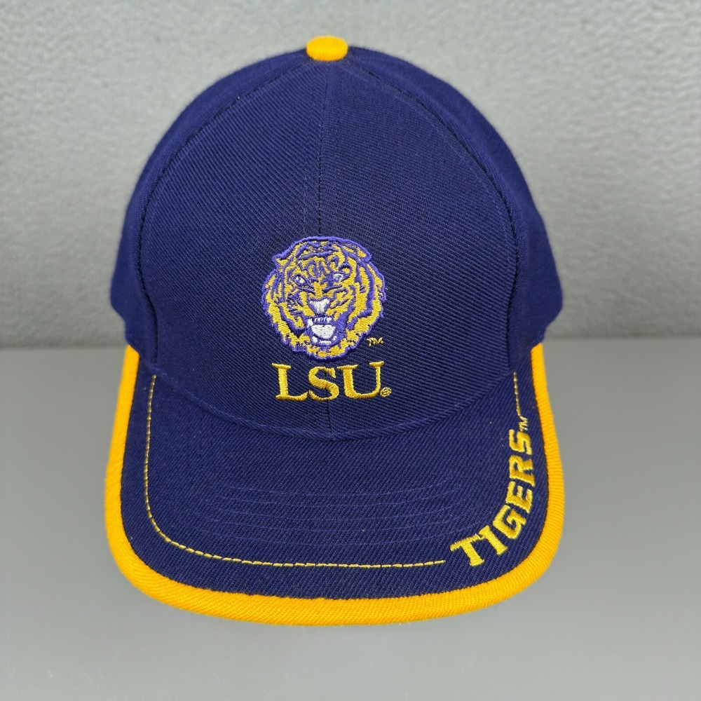 VTG LSU Tigers Baseball Cap Mens Strapback NCAA Football Logo Athletic Hat